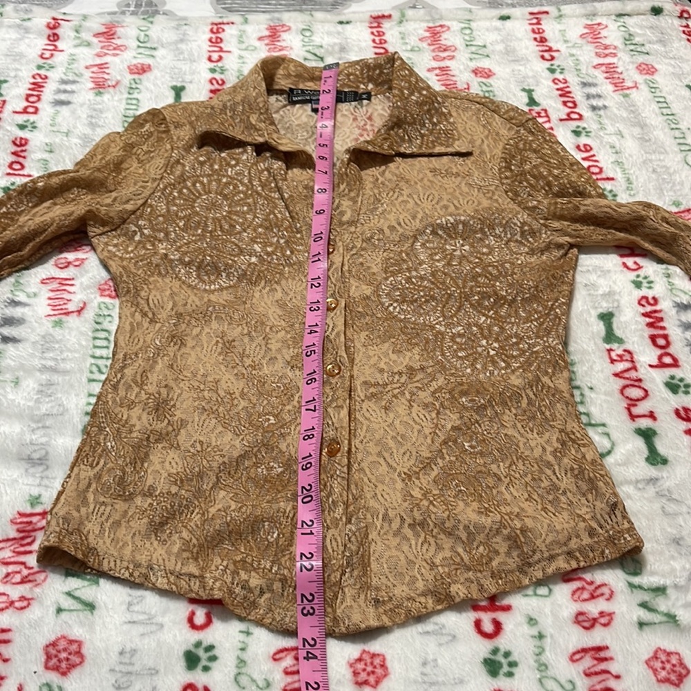 Rampage clothing CO lace button up top - Picture 3 of 8